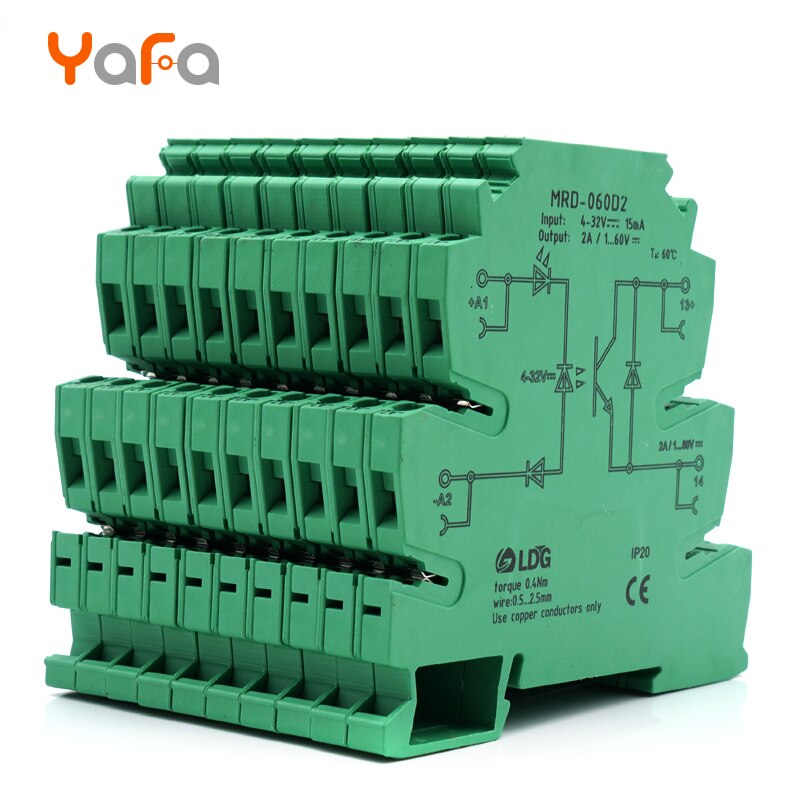 Módulo de relé de estado sólido 2A, 24V, 24V, Puerto ultradelgado, 1 unidad, entrada de relé 2A: 5V 12V 24V DC AC SSR