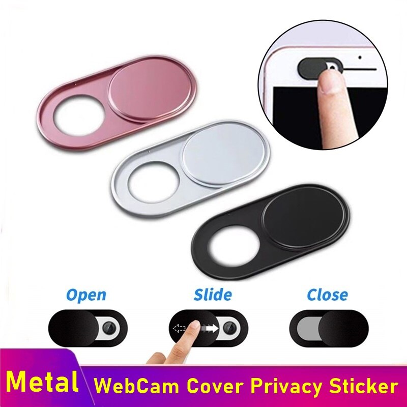 WebCam in metallo Coperchio Otturatore Magnete Cursore In Metallo Ultra Sottile Della Copertura Della Macchina Fotografica Per Il Web Cam PC Computer Portatile Del Telefono Lente Privacy Sticker