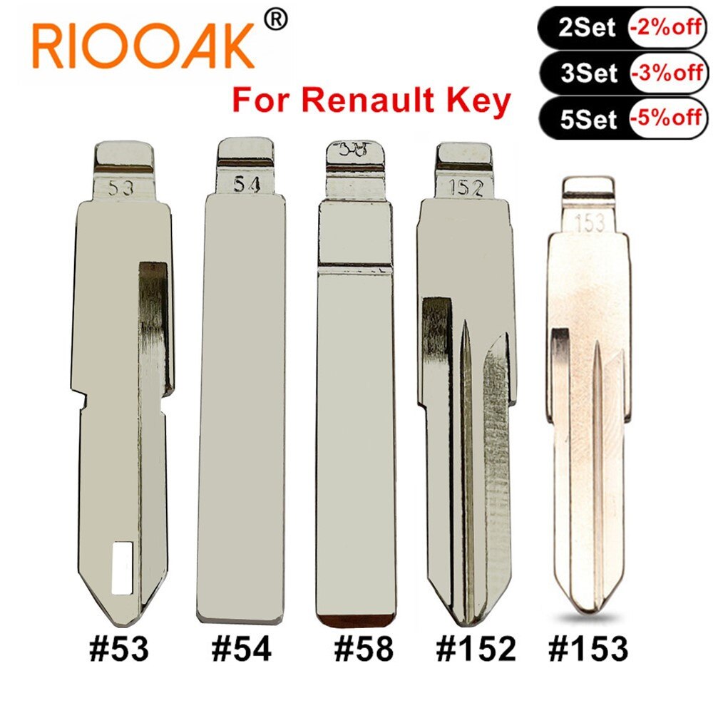 Lama VAC102 #53 #54 #58 #152 #153 lama chiave remota KD VVDI Uncut Flip Blank per Renault Megan Dacia Clio Duster