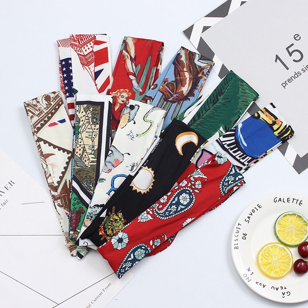 Rockabilly señoras patrón de nudo diadema estampada Vintage pañuelo para la cabeza banda de pelo Retro 50's mujeres