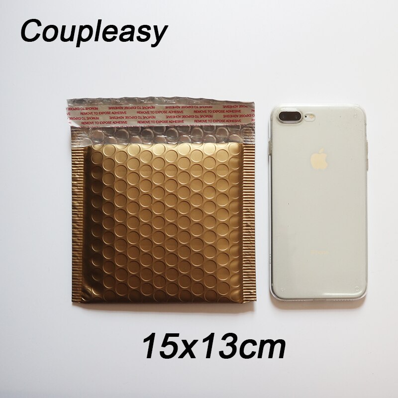 50Pcs/Lot Matte Gold Aluminized film Bubble Mailers Waterproof Bubble Envelope Self Seal Adhesive Envelopes with Bubble