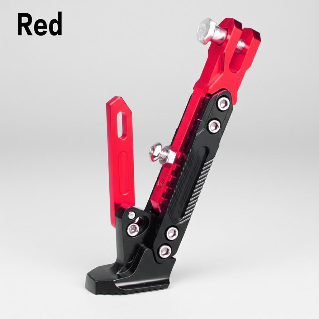 Elektrische motorfiets scooter parkeerstandaard verstelbare voet zijsteun standaardhouder voor fiets motorfietsaccessoires: Rood