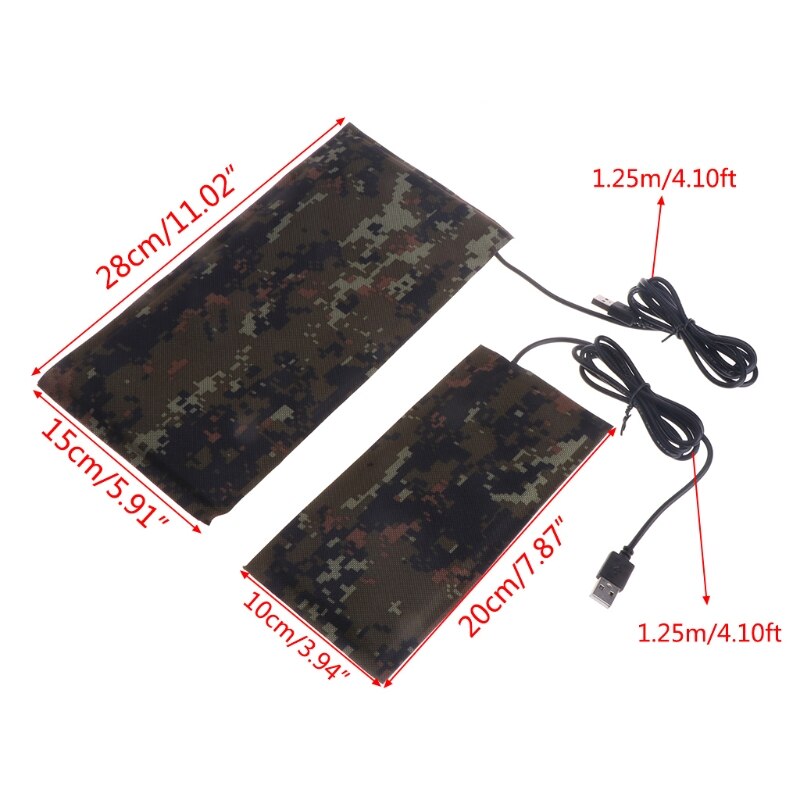 Alfombra de calor USB para mascotas, calentador de fibra de carbono para reptiles, cama impermeable con temperatura constante