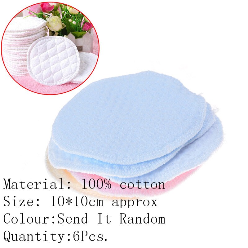 4/6/10/12 pièces respirant lavable absorbance coussinets d'allaitement bébé alimentation allaitement maman Anti-débordement maternité coussin d'allaitement: 6PCS