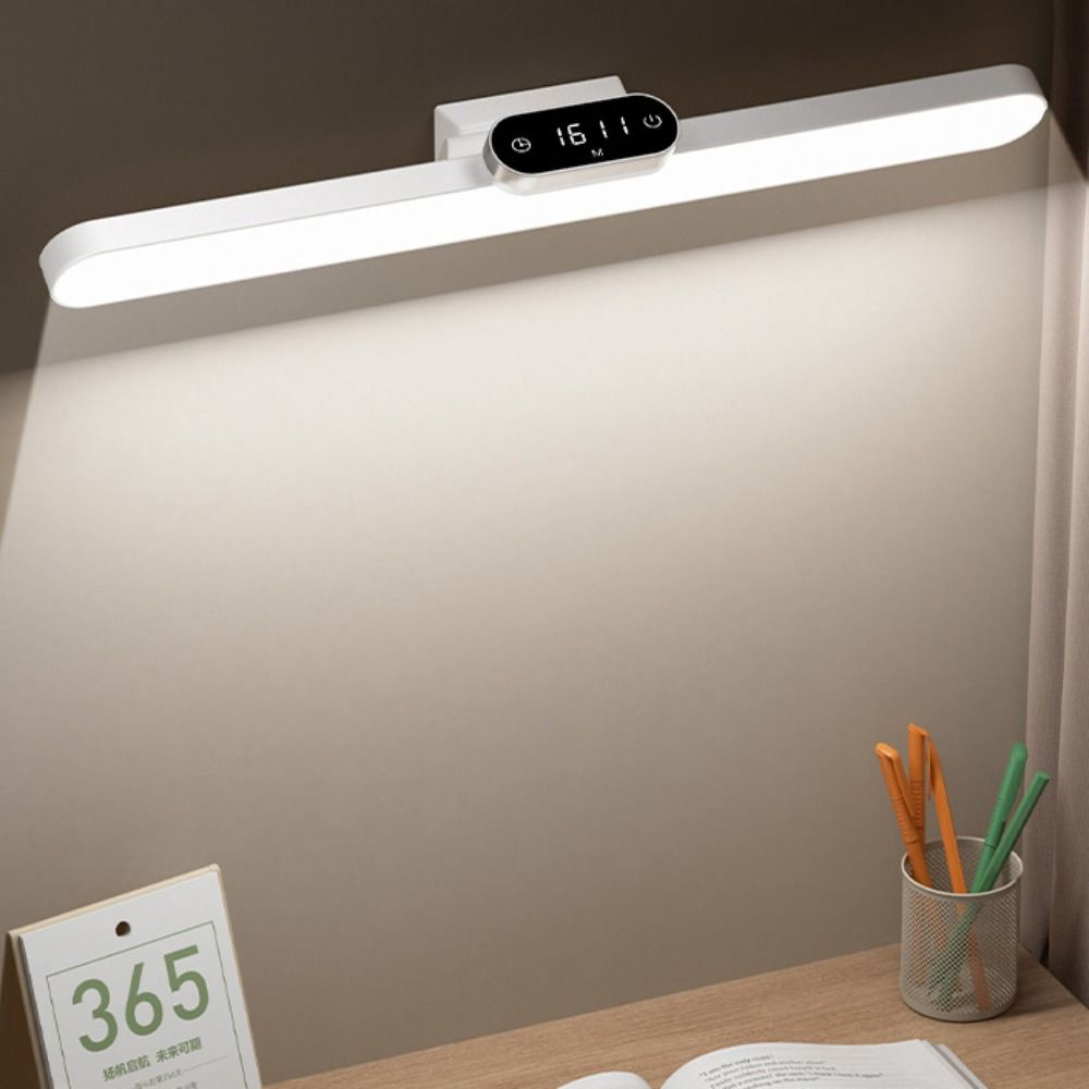 Tijdweergave leestafellamp traploos dimmen magnetische voet led bureaulamp usb oplaadbaar afstandsbediening wandlamp kast