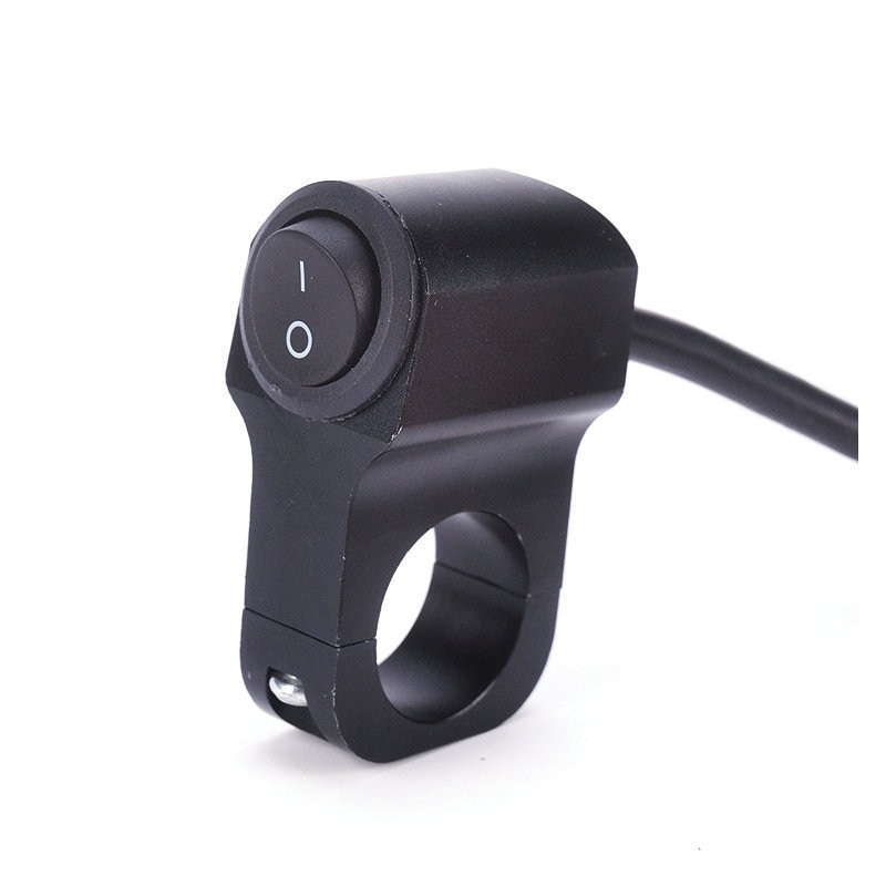 12v 16A Motorcycle CNC Aluminium Alloy Rocker Waterproof Switches 7/8" 22mm Handlebar Headlight Switch with LED & Compass