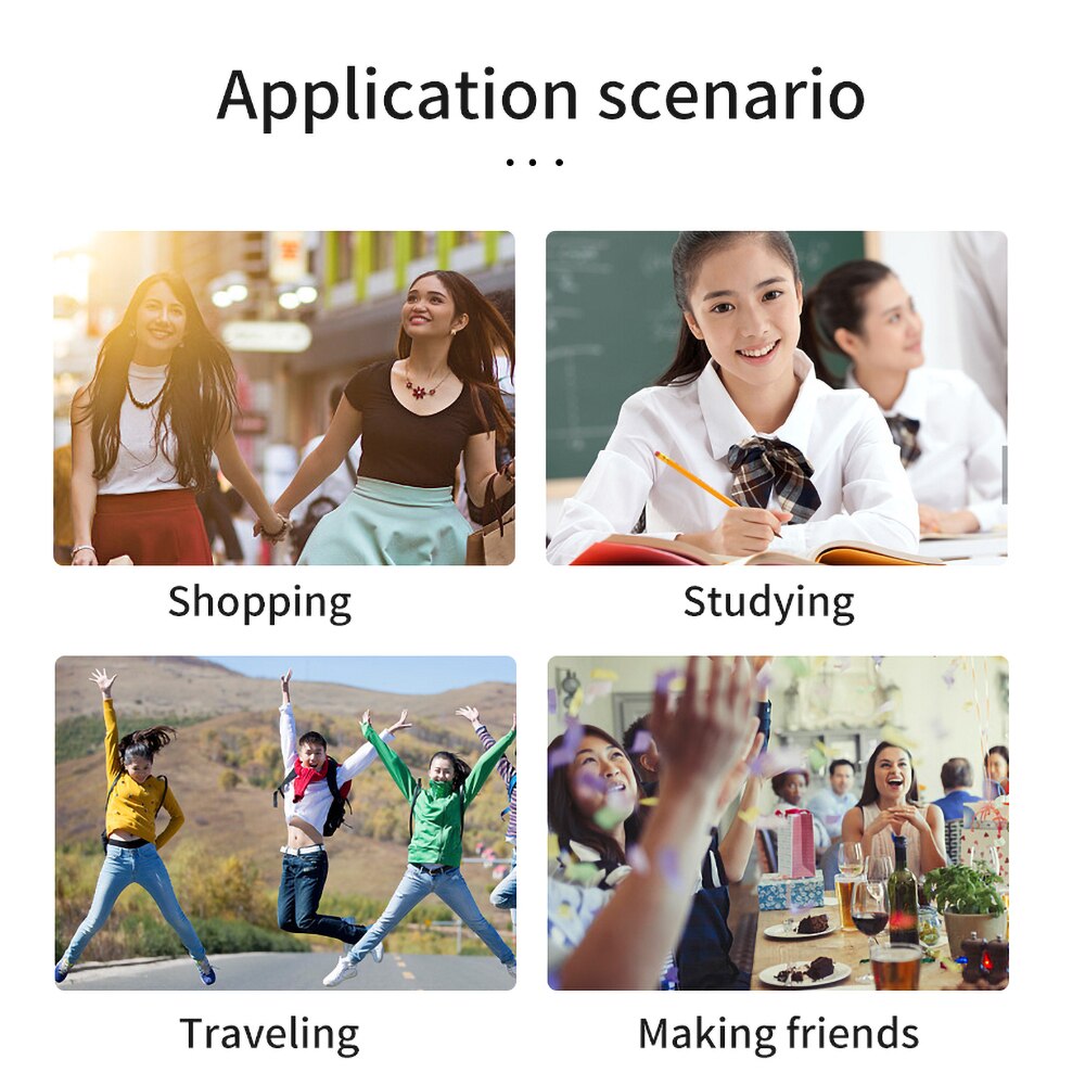 Portable Smart Voice Translator Real Time Multi-Language Speech Interactive Translator 3 in 1 voice Text Bluetooth Translator