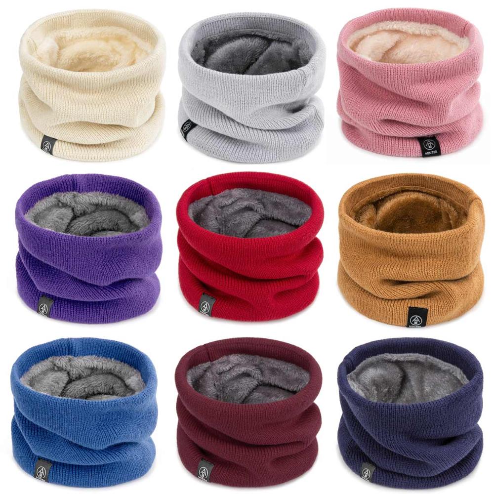 Mltbb Casual Vrouwen Winter Sjaal Gebreide Ring Sjaals Voor Mannen Effen Kleur Dikke Warme Sjaal Unisex Mode Halsdoek kids