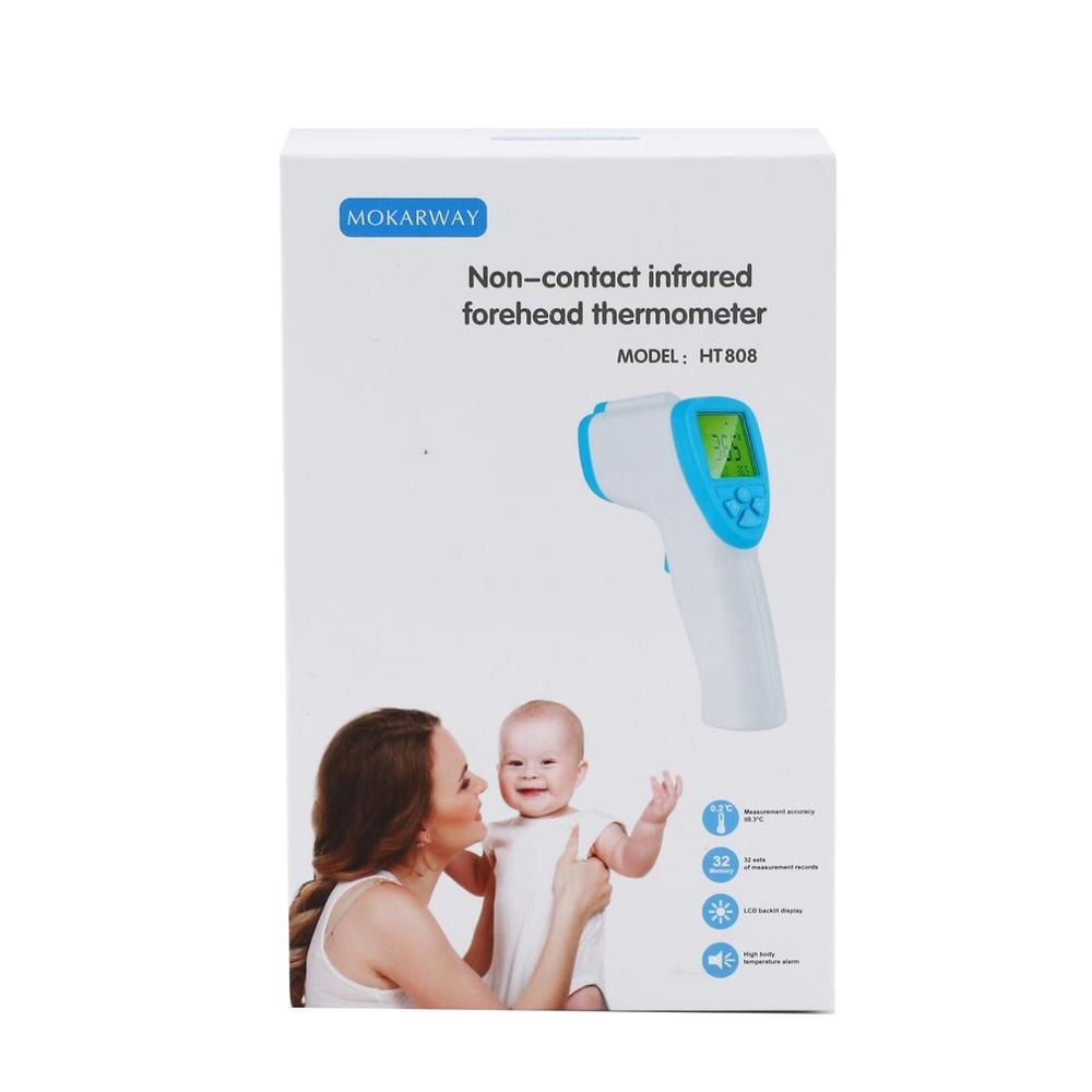 Pande krop berøringsfrit termometer digitalt infrarødt hygrometer termometer baby infrarød feber øretermometer