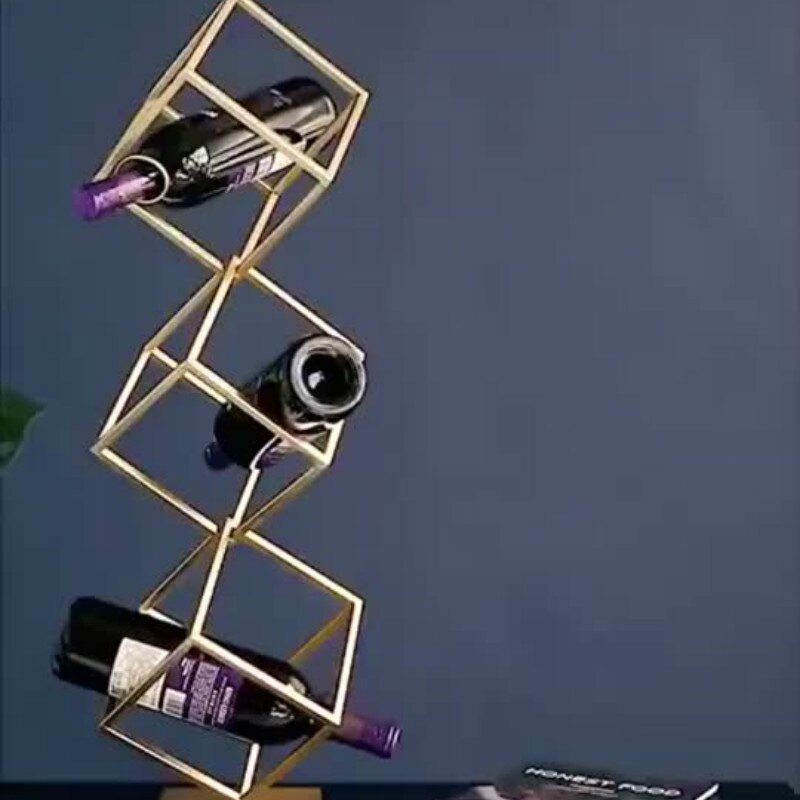 Geometric Rack Restaurant Living Room Bar Cabinet Wine Rack Display Rack Simple Home Grape Rack Wine Bottle Holder