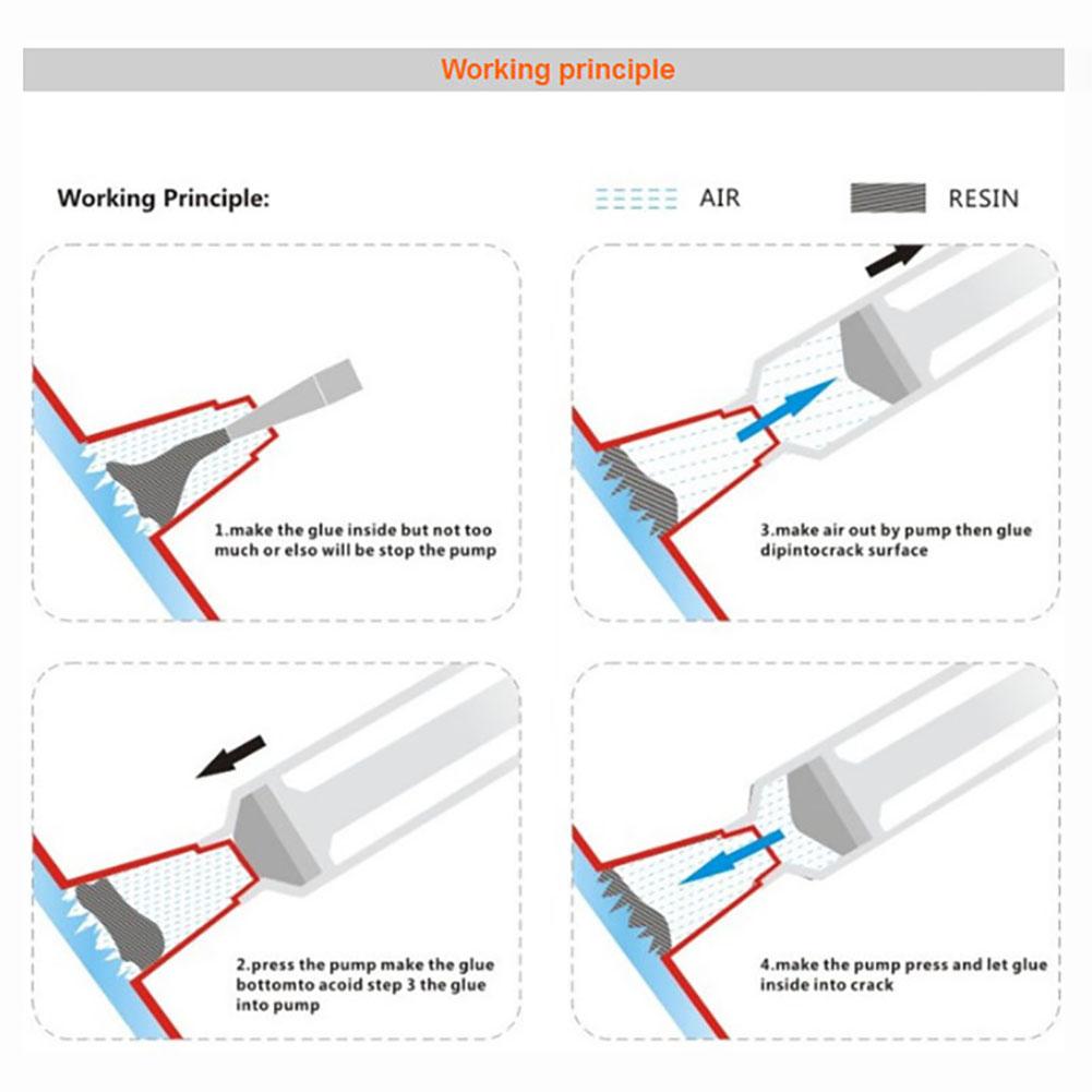 Car Glass Repair Tool Set Car Windshield Repair Injector Windscreen Glass Scratch Crack Restore DIY Kit For Window Screen Crack