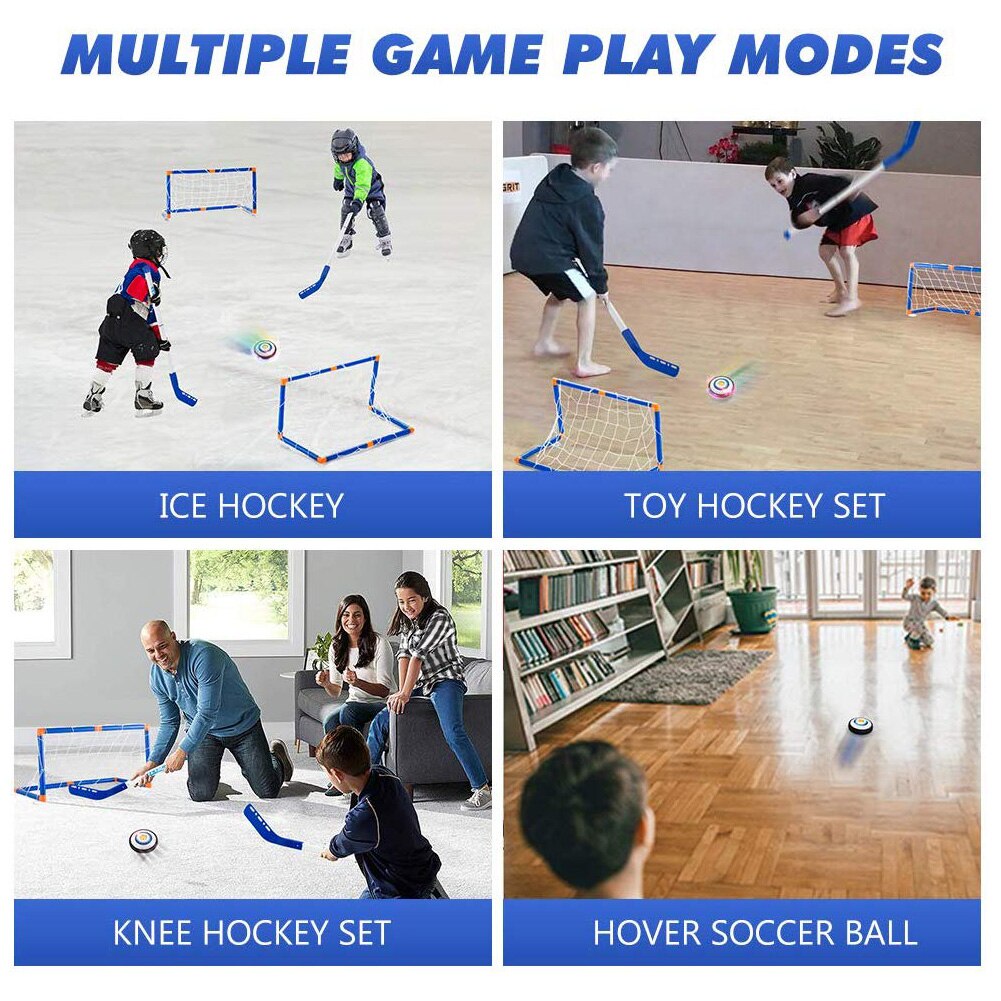 Mini Hover Hockey Set - Interactive Sports Game - Kids Training Toy - Indoor Outdoor Play