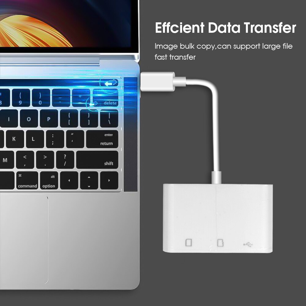 Neue 3 In 1 USB Typ C Adapter Kartenleser Kabel SD & Micro SD TF Verbindung Smart Memory Karte reader Für Macbook Pro Typ-C Port