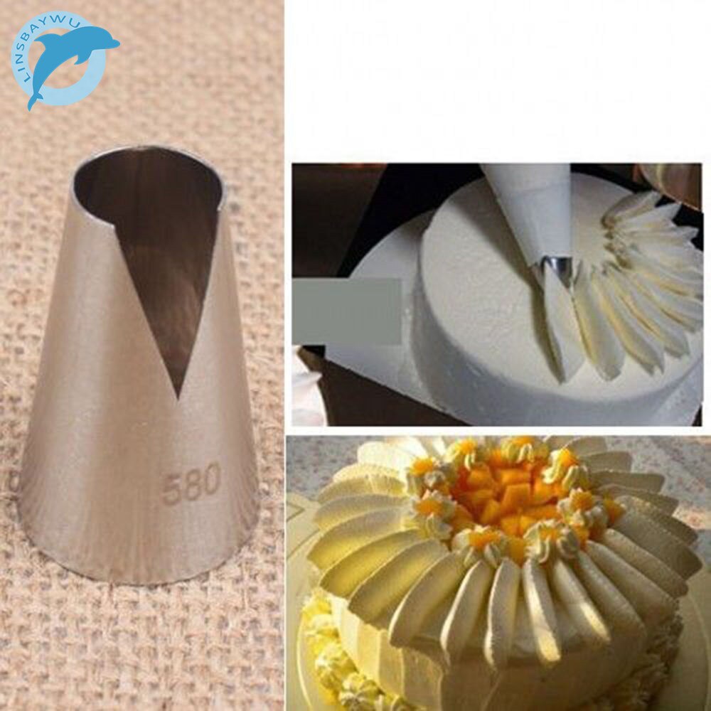 Linsbaywu Populaire 580 # Bloem Icing Piping Tips Nozzle Cake Cupcake Decorating Pastry Tool