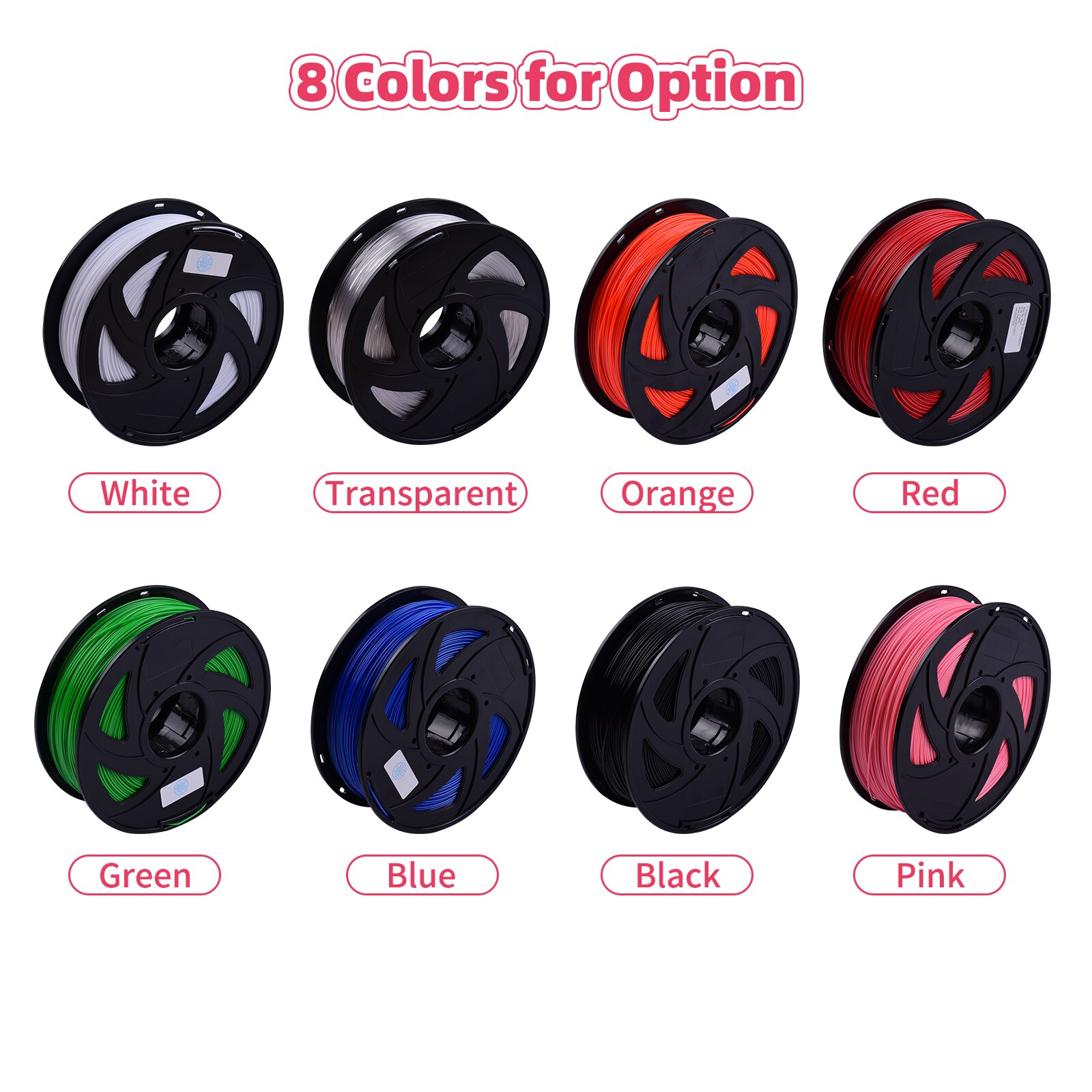 Aibecy-filamento PETG para impresora 3D, carrete sellado al vacío de 1,75mm, 1kg/2,2 libras, para la mayoría de las impresoras 3D FDM, 8 colores opcionales