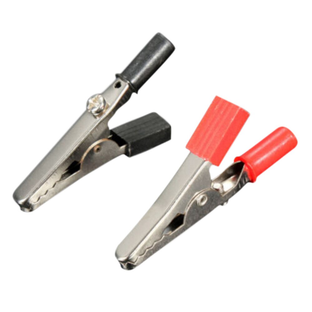 Zlinkj 2Pcs Duurzaam Alligator Clips Rood Zwart Alligator Clip Klem Om 4 Mm Banaan Vrouwelijke Jack Test adapter