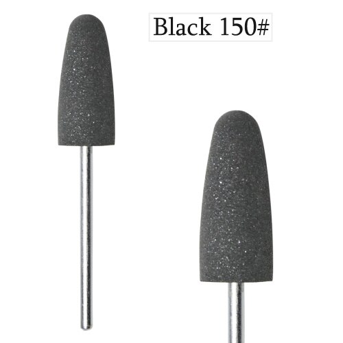 De taladros para uñas de goma de silicona de 8 colores para manicura, de 3/32 ", fresa pulidora para broca para uñas, herramienta de pulido de arena diferente, 1 Uds., TRGJ03: GJ03 Grey