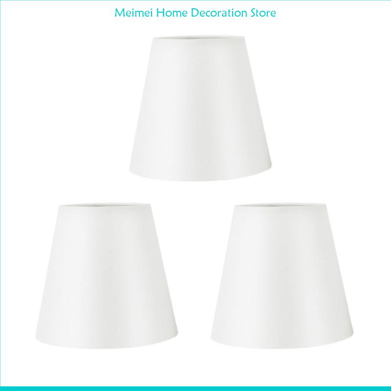 Pack H7BF 3 petites lampes Clip sur les housses lampe Éclairage accessoire PVC Texture tissu pour lustre: WHITE