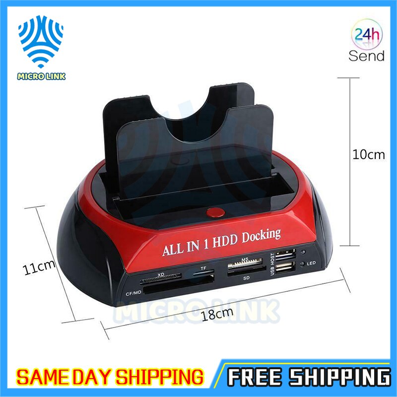 Mlc Alles In Een Hdd Docking Station Met Multi Card Reader Slot Voor Hdd Behuizing 2.5/3.5 Inch Sata/Ide Harde Schijf Docking Statio