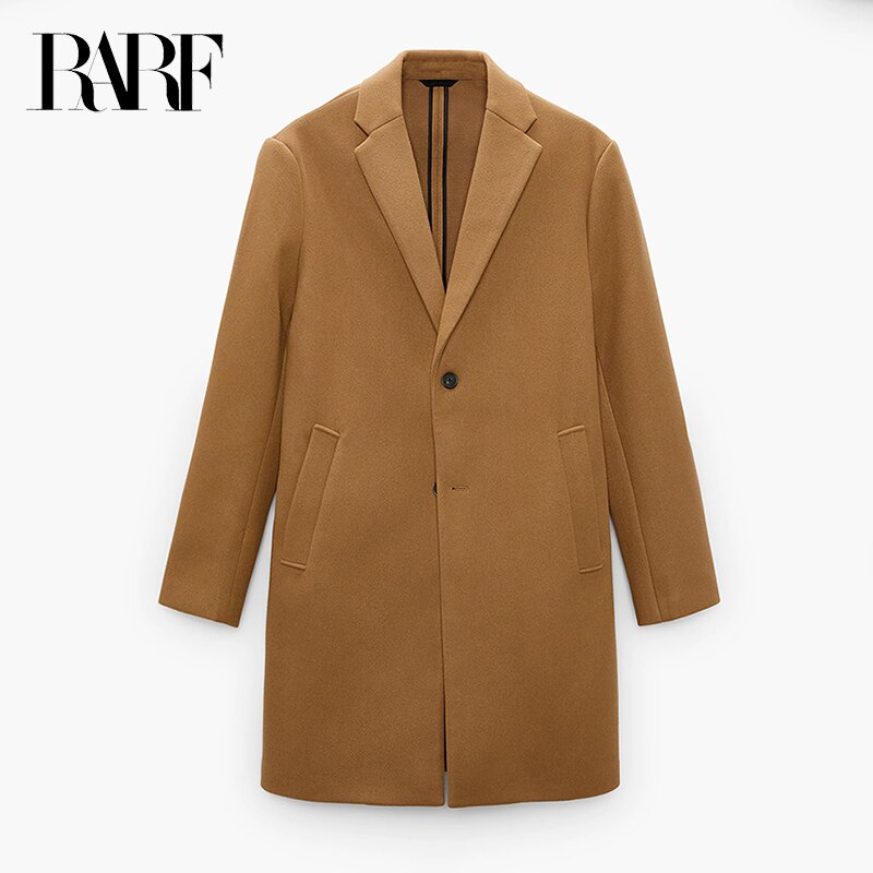 Høst kjole til menn, mellomlang #39 enkel trenchcoat herre