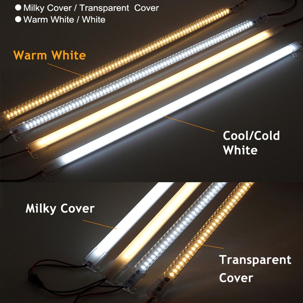 Tira de luces LED rígida de 30/40/50cm, tubo de reflector fluorescente LED impermeable de alto brillo para escaparate de industrias de Bar, 5 uds.