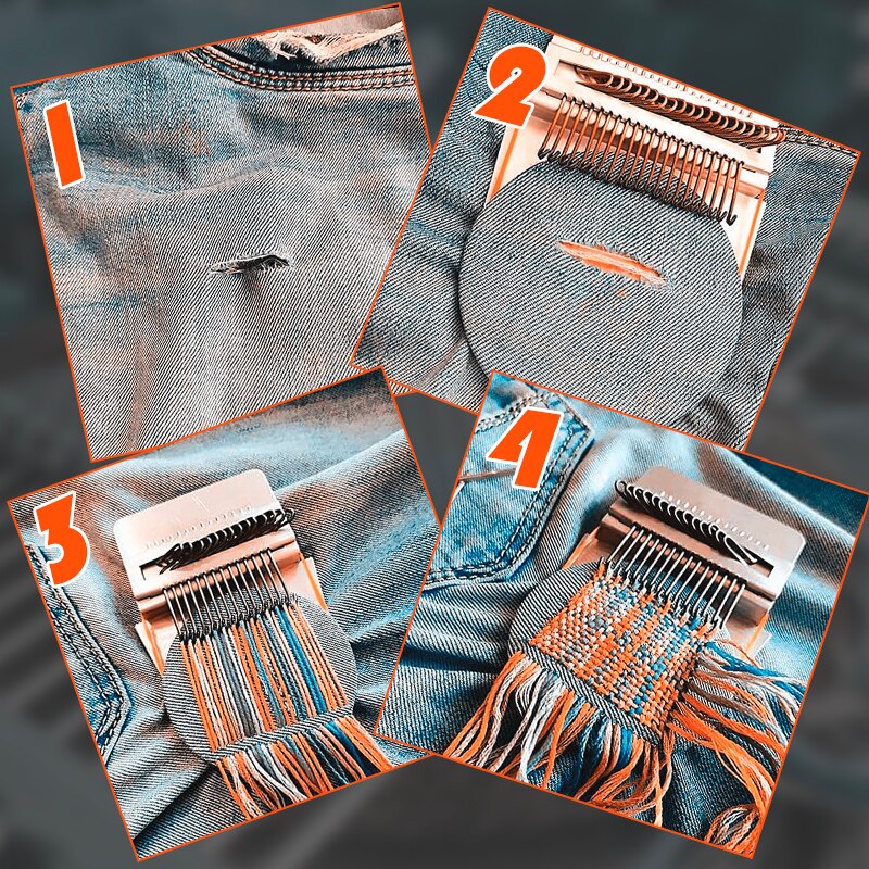 Speedweve DIY Apparel Sewing Small Loom Small Mender Loom Small Loom For Darning Machine With Instructions Accessories