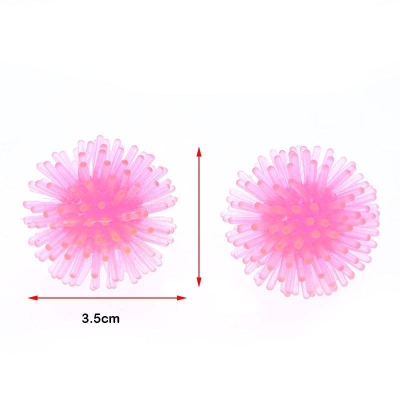 Lote de 10 unidades de 3,5 cm de juguetes para mascotas TPR para gatos, pelota de juego para gatos, juguetes interactivos para gatos y gatitos, pelota espinosa para masticar, suministros para mascotas gatos