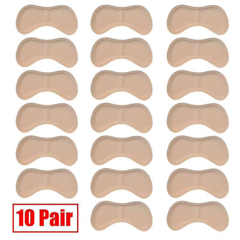 5Pairs Heel Insoles Patch Pain Relief Anti-wear Cushion Pads Feet Care Heel Protector Adhesive Back Sticker Shoes Insert Insole: Gold
