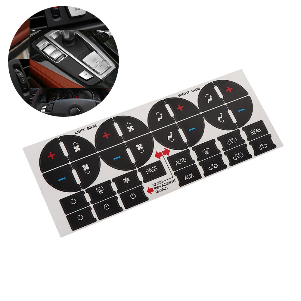 1 Pcs Ac Dash Knop Reparatie Stickers Voor Gmc Gmc Voertuigen-Fix Geruïneerd Faded Een/C Center Controles auto Styling