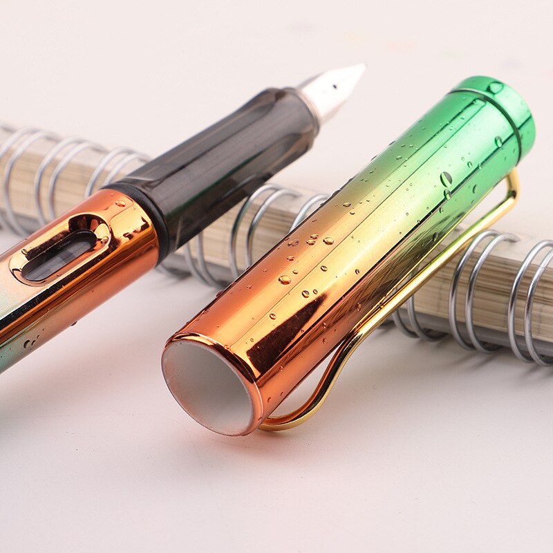0.5/0.38mm Luxury Ink Sac Fountain Pens Refillable Calligraph Ink Pen for Kids Students Writing School Supplies Stationery