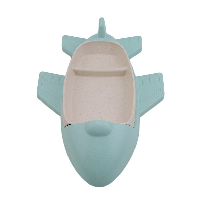 Vajilla con forma de aviones animados para Niños, plato separador para niños, cubiertos para niños, plato de fibra de bambú, vajilla infantil