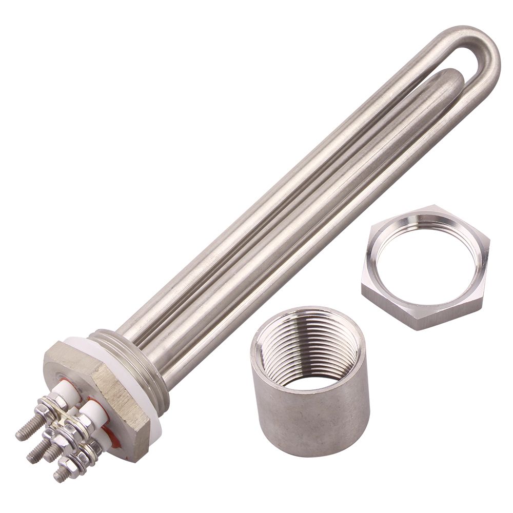 AIICIOO DN25 Stainless Steel Heating Element Immersion for liquid 1inch BSP Thread 32mm 12v 400w: as the picture shown