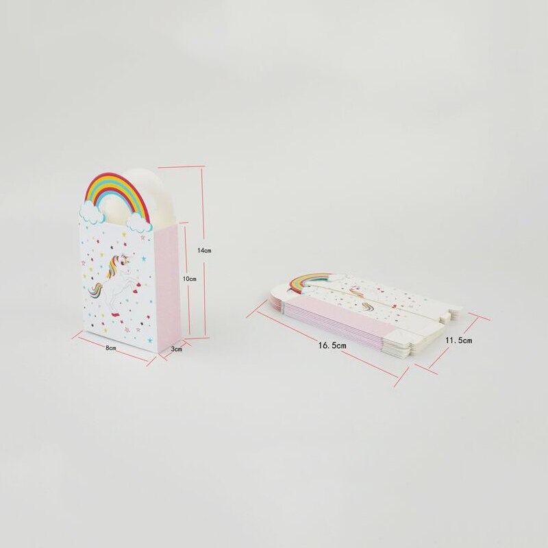 10pcs Kraft Paper Unicorn candy box Bags Sweets Candy Packing Pouches wedding baby kid birthday party decor Wrapping Supply