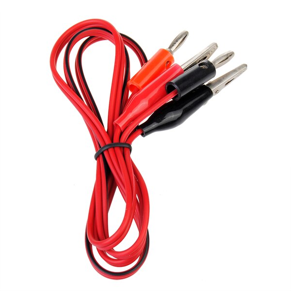 Banana Plug Mini Alligator Clip Test Lood Kabel 1M Voor Digitale Multimeters Krokodil Kabel Alligator Jumper Wire Test leads