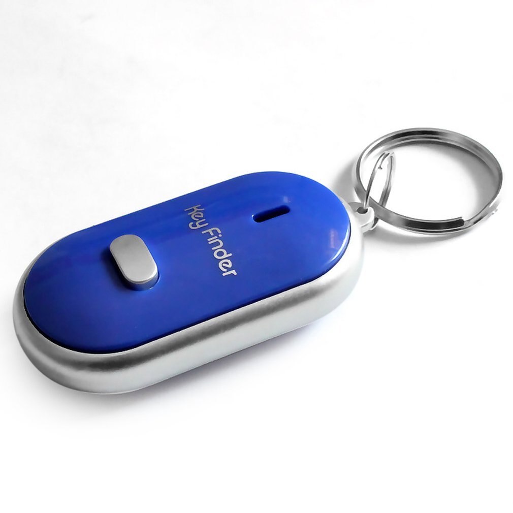 LED Whistle Key Finder Flashing Beeping Sound Control Alarm Anti-Lost Key Locator Finder Tracker with Key Ring