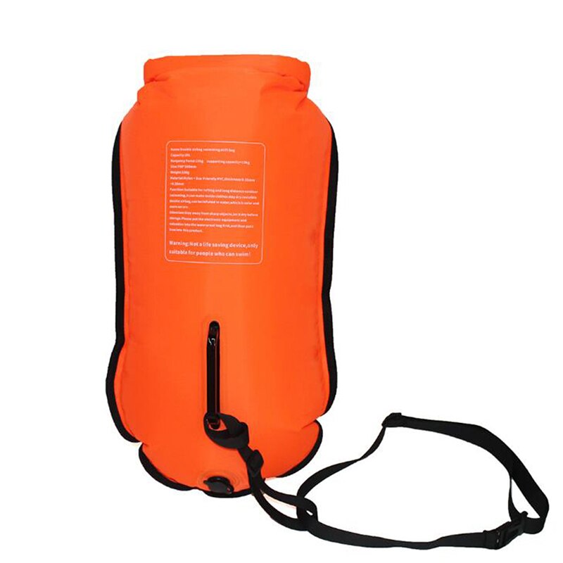 Opblaasbare Tow Float Dry Bag Air Bag Met Taille Riem Zwemmen Boei Veiligheid Opblaasbare Zak