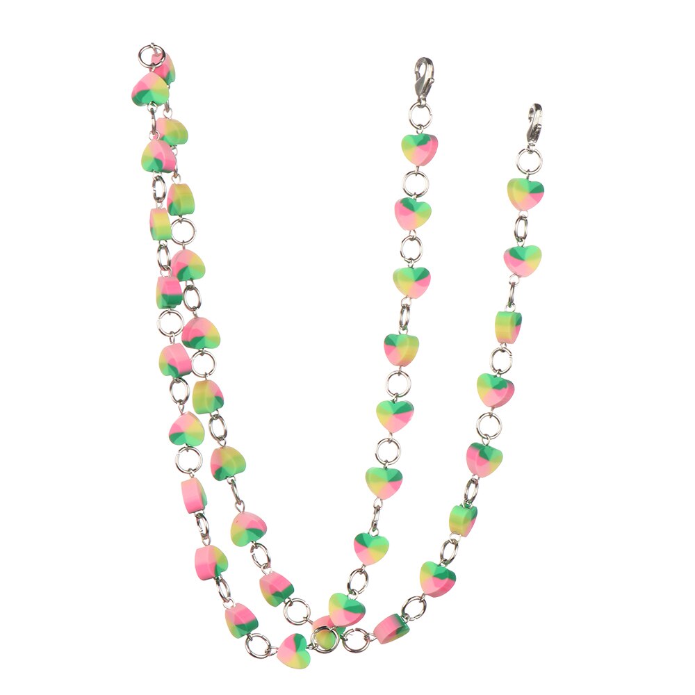 Perles acryliques colorées, chaînes de lunettes de soleil, masque, corde anti-perte, support de cordon pour lunettes de lecture, sangle de cou, accessoires de lunettes: 2