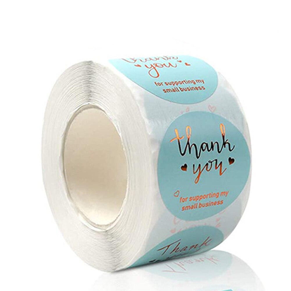 500pcs 1.5inch thank you stickers sealing labels self adheaive paper sticker wrapping supplies decorations