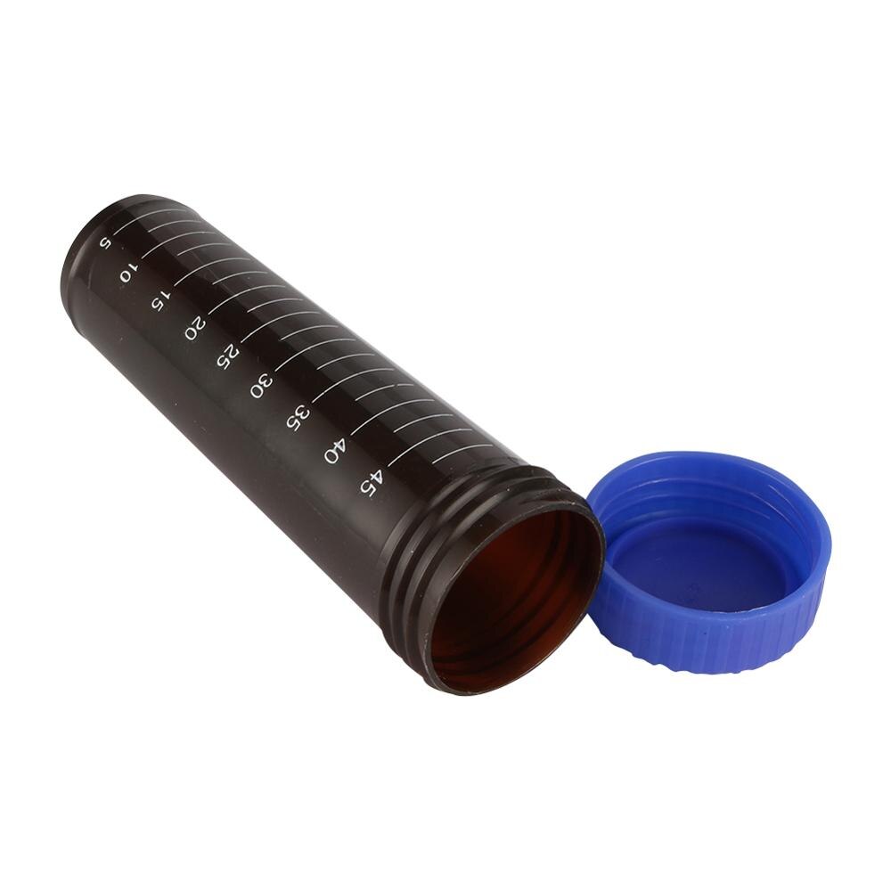 10 Stck 50ml Kunststoff Braun Zentrifuge Reagenzglas mit Skala Linie Schraube Kappe Kegel Unten Labor analysieren Sonde Container