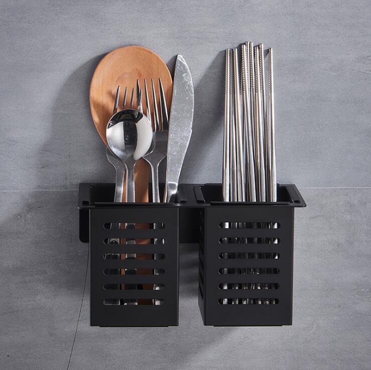 Shelf 304 Stainless steel wall-mounted chopsticks chopsticks drain rack chopsticks cage household kitchen spoon storage 9247K