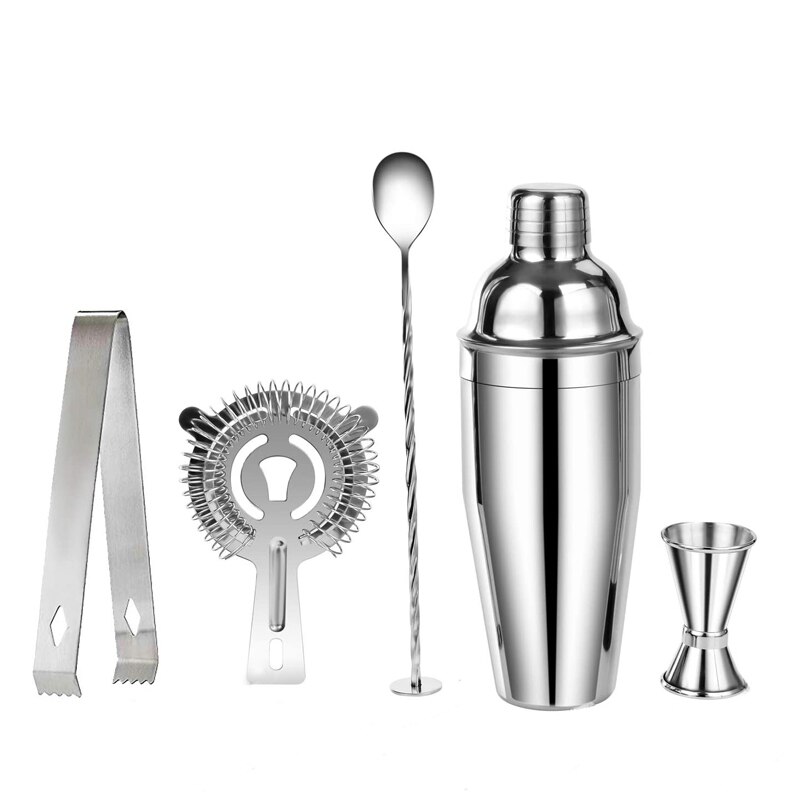 550ml Cocktail Shaker Bar Set con Accessori-Martini Kit con Misurazione Jigger, Cucchiaio di Miscelazione, muddler e Liquore Versatori