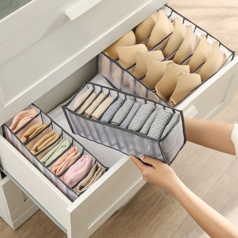 Organizer Voor Ondergoed Opbergdozen Voor Sokken Beha Thuis Wasbaar Opvouwbare Gescheiden Opslag Dressing Organisatoren Divider Dozen