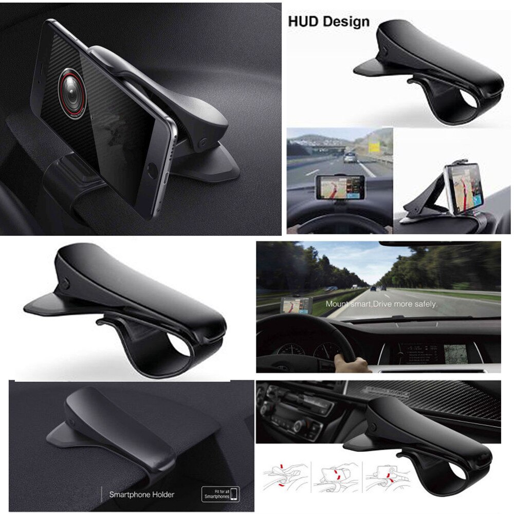 Retro Universal salpicadero de coche teléfono móvil soporte de montaje GPS Soporte de HUD cuna de coche #30