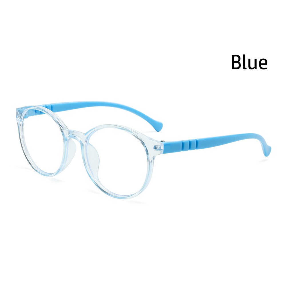 Kids Anti Blue Light Glasses Boys Girls Ultra Light PC Soft Frame Clear Lens Eyewear Eye Protection Computer Eyeglasses: type1-blue