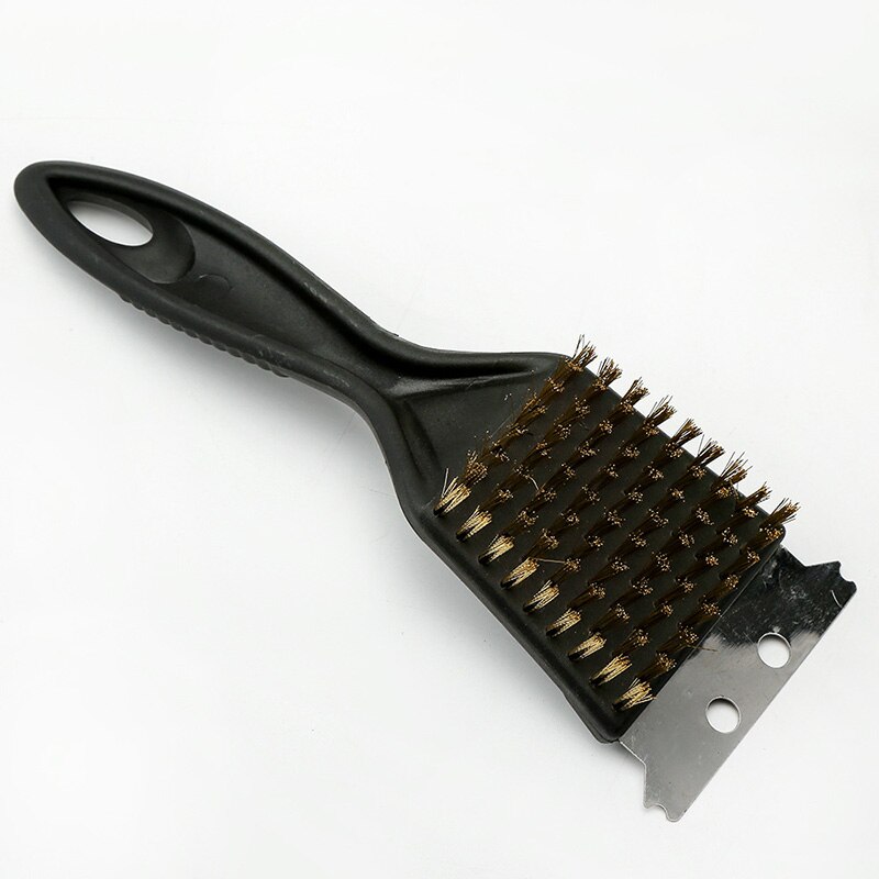 1pc grillborstels staalborstel antislip handvat grillreiniger kookgereedschap bbq accessoires