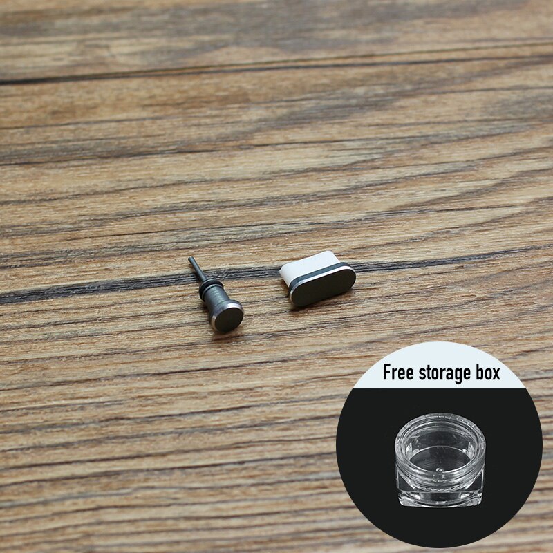 Enchufe de metal tipo C para teléfono móvil, accesorios para Samsung note 10, s8, s9 plus, Huawei P10, P20, P30 pro: Silver