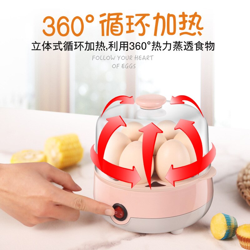 Double egg steamer egg cooker boiled eggs quick breakfast machine mini stainless steel egg steamer small appliances