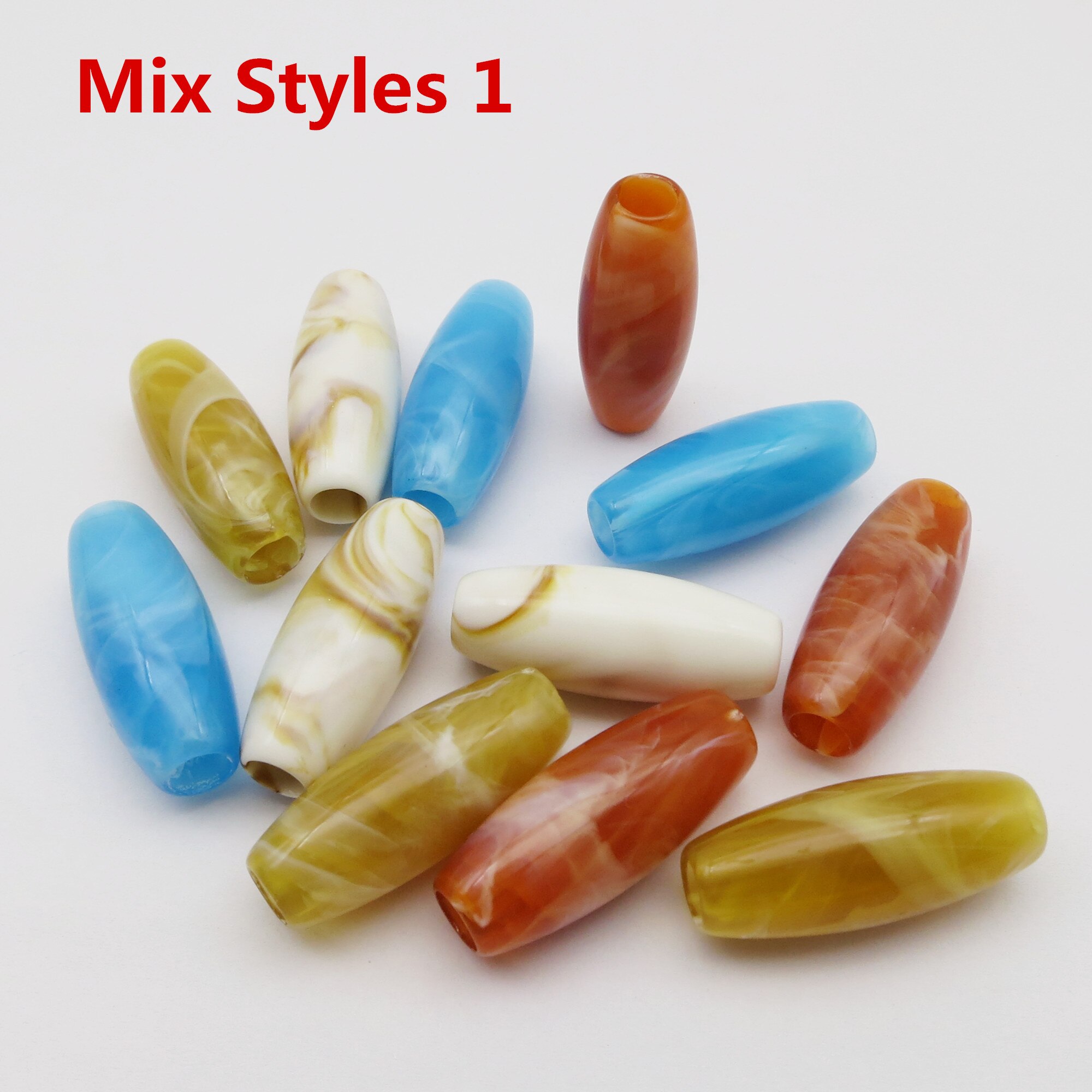 6Pcs/12Pcs Haak Vlechten Acryl Haar Vlecht Dread Baard Dreadlock Kralen Ringen Buis Voor Kinderen Meisjes Vrouwen haar Accessoires