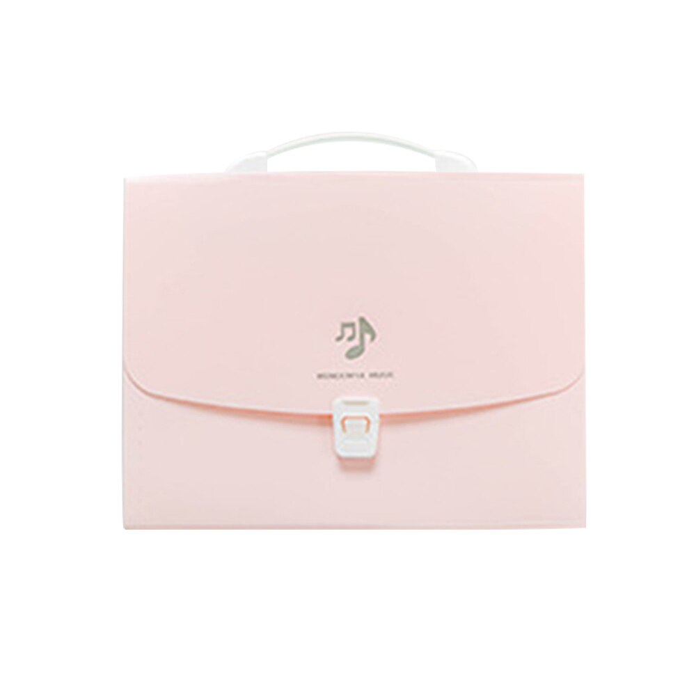A4 Expanding File Folder 13 Grids Document Office Supplies Business Organizer Stationery File Bag Pouch Receipt Folder: Pink