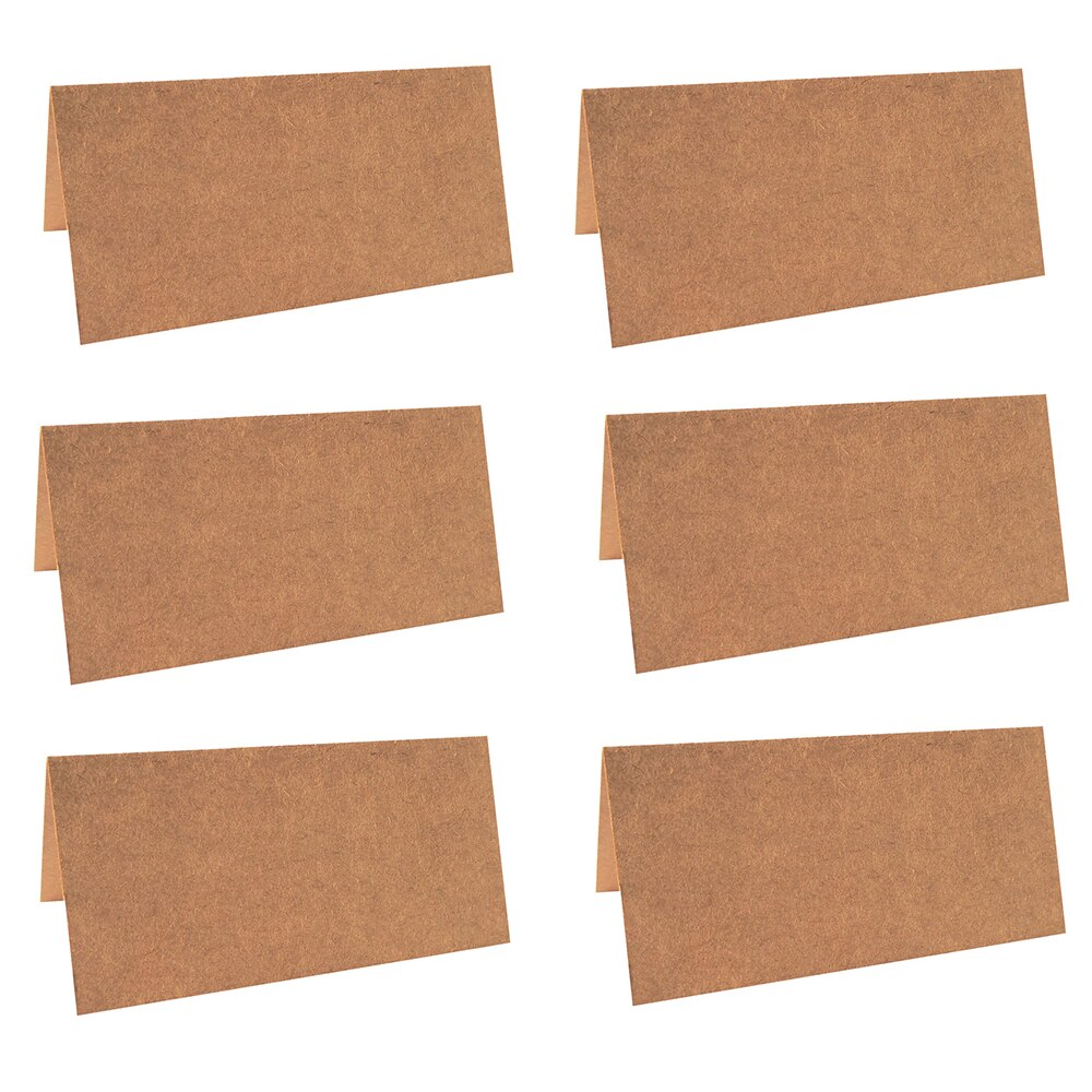 50Pcs White Kraft Paper Card Message Memo Wedding Party Thank You Cards Label Bookmarks Blank Kraft Card Word card